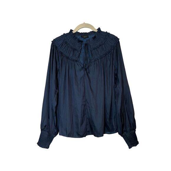 Current Air Navy Long Sleeve Flowy Top Size S - Picture 1 of 7